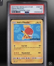 2017 POKEMON SM BLACK STAR PROMO I CHOOSE YOU! #SM114 ASH'S PIKACHU PSA 8NM-MT❄️ on eBay