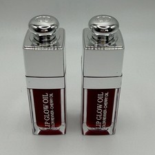 Dior Addict Lip Glow Oil 015 Cherry Color Reviver Nourishing Lip Gloss x 2 Set