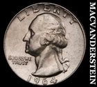 1964 Silver Washington Quarter-Scarce Better Date No Reserve #i3950