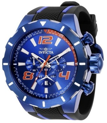 Invicta 35738 S1 Rally 53mm Blue Stainless Steel Case with Black/Blue...