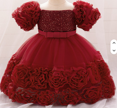 MQATZ High Quality Fashion Princess Four Seasons Kid Flower Girl Dress Short Sle