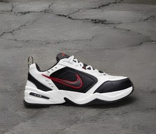 Men’s Nike Air MONARCH IV - White/Black/Red -EXTRA WIDE (4E)