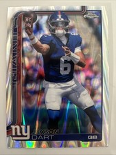2025 Topps Chrome Football Jaxson Dart #306 Ray Wave Refractor RC NY Giants