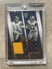 2016 Panini Absolute Historical Duals Warner Faulk Rams Dual Patch #12 /99