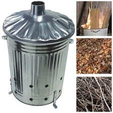 Large 90L Garden Incinerator Burner Bin for Garden Rubbish Metal Incinerator