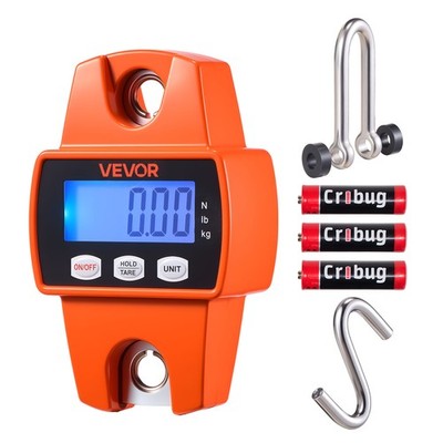 VEVOR Digital Crane Scale 660 lbs/300 kg Handheld Hanging Scale Orange