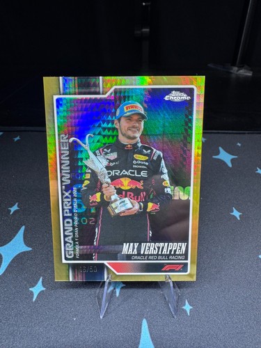 2026 Topps Chrome F1 Max Verstappen Monza Grand Prix Winner Gold Hyper 16/50
