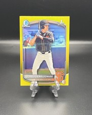 2025 BOWMAN DRAFT CHROME YELLOW REFRACTOR /75 CAMERON MALDONADO GIANTS RC BDC99