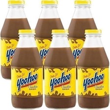 Yoohoo Chocolate Drink, 15.5oz Glass Bottle Pack of 6, Total of 93 oz