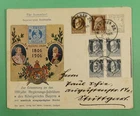 DR WHO 1916 GERMANY BAYERN OVPT BLOCK FDC? KING CACHET COMBO STATIONERY R22610