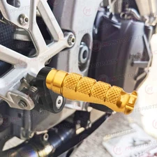 25mm Riser Gold Front Footpegs R-FIGHT For Kawasaki Z300 16 17 18