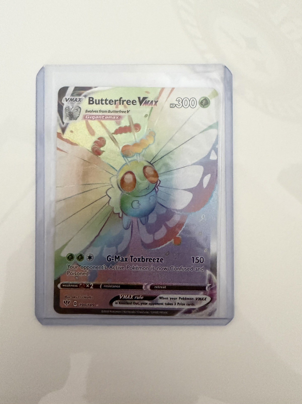 Pokémon TCG Butterfree VMAX Hyper Rare - Sw&Sh Darkness Ablaze - 190/189 - NM/M