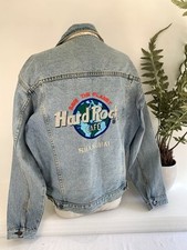 Vintage 90’s Hard Rock Cafe Denim Jacket Unisex Oversized Small Shanghai
