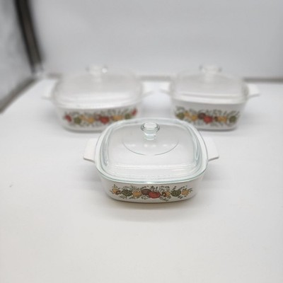 Vintage Corning Ware Spice O Life Casserole Dishes 2 qt / 1.5 qt / 1 qt