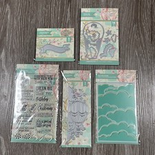 Crafter's Companion, Dies, Stamps, Stencil, Embossing Folder, Lot of 5