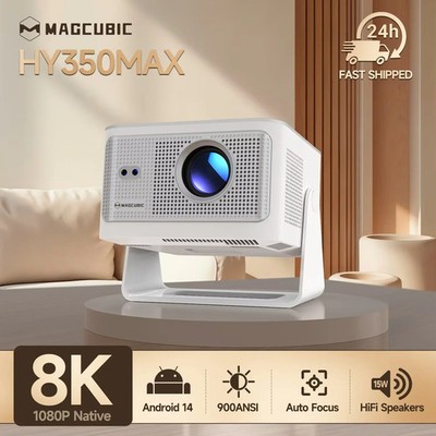 8K Smart Projector Android 14 Home Theater Wi-Fi 6 Bluetooth Auto Focus Movie