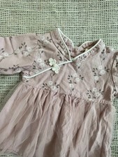 Baby Girl Pink Qipao Cheongsam Dress 12M Floral Tulle Skirt Chinese Style