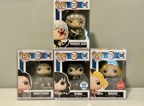 New Demon Slayer Funko Pop! Lot Tengen and His Wives Hinatsuru Suma Makio