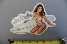 Local Motion Surfboards Sexy Aloha Surfer Girl Anime V3B Vintage Surfing STICKER