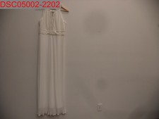 Stain, Melrose Women's Ivory Sleeveless Beaded Evening Gown, Sz 10 758416510209