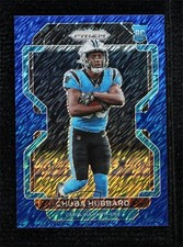 2021 Panini Prizm Rookie Blue Shimmer Prizm 7/25 Chuba Hubbard #355 07m7