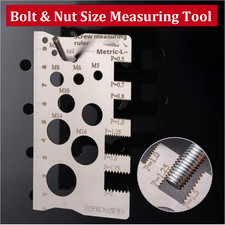 Screw Thread Pitch Gauge Stainless Steel Bolt & Nut Size Measuring Tool UK