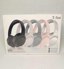 T-fun NC50 Hybrid Active Noise Cancelling Headphones Bluetooth 5.3, Mint Green
