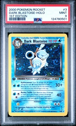 2000 POKEMON ROCKET 1ST ED #3 DARK BLASTOISE-HOLO PSA 9