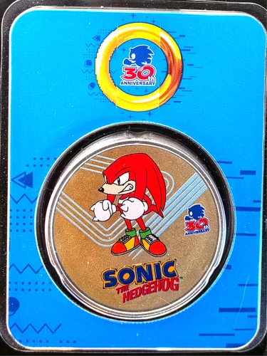 2021 Sonic The Hedgehog Sega Niue Mint Holder Color Vtg-0.999 Silver 1 Oz Coin
