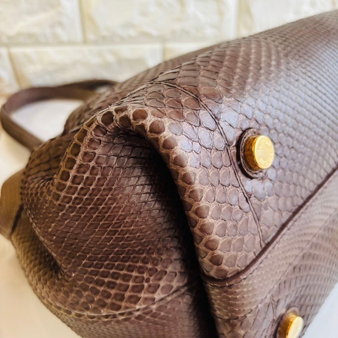 Louis Vuitton Seals PM Python Leather Chocolate B… - image 9