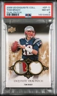 2008 UPPER DECK EXQUISITE COLLECTION DUAL PATCH #EP-11 TOM BRADY 39/50 PSA 8