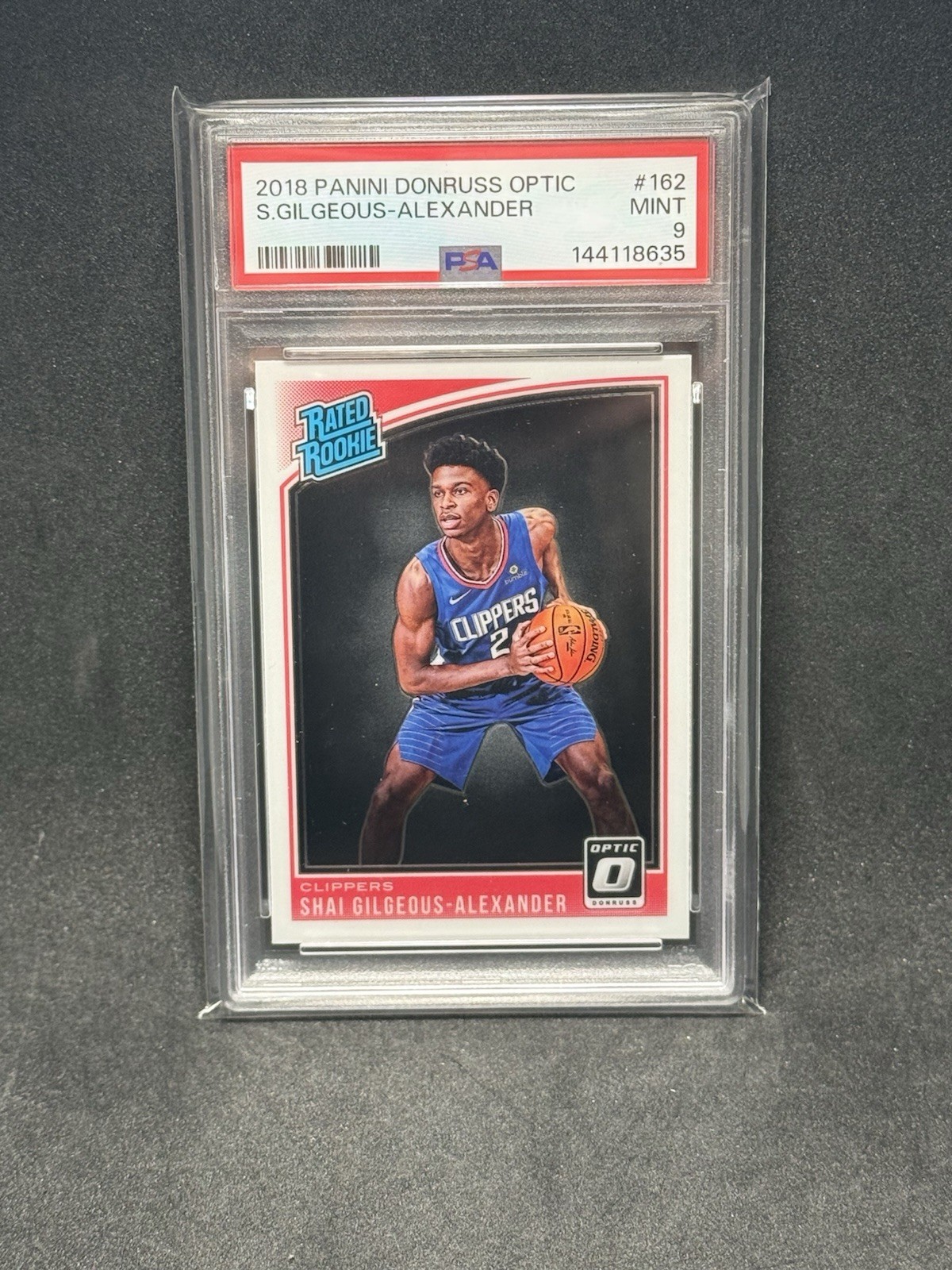 2018-19 Panini Donruss Optic Shai Gilgeous-Alexander RC #162 PSA 9 Rated Rookie