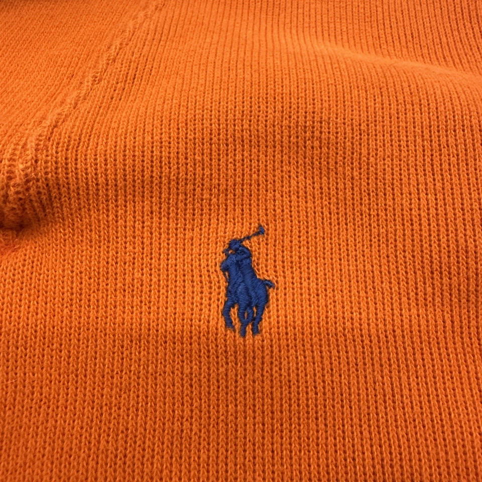 Polo Ralph Lauren Sweater Youth Boys L 14-16 Orange Logo Embroidered .#37049 - Image 4 of 4