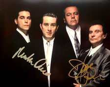 GOODFELLAS: Robert De Niro + Joe Pesci Signed 8x10" Authentic Autographs w/COA