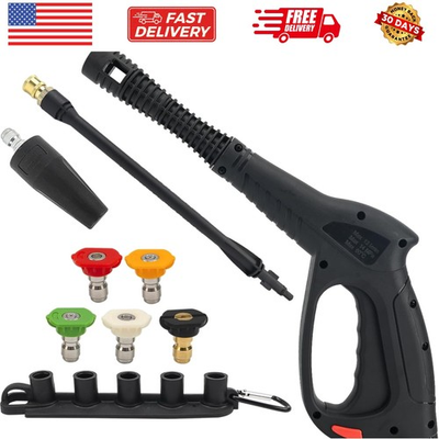 #ad Replacement Pressure Washer Spray Gun Kit With Lance 5 Spray Tips Turbo Noz... $61.29