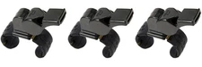 Fox 40 Pearl Official 2-Chamber Pealess Whistle w/ Fingergrip, Black (3-Pack)