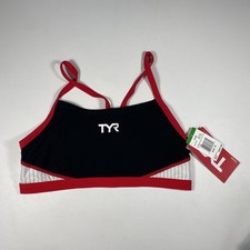 NEW TYR Womens Medium Carbon Series Thin Strap Tri Top BLACK RED WHITE MSRP 69