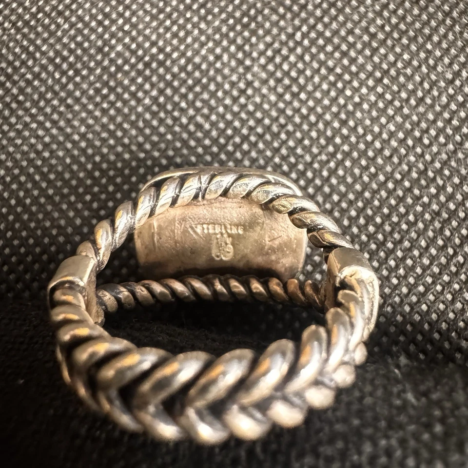 Navajo Sterling Mystic Topaz Ring - Size 8 - Handcrafted Southwestern Jewelry - image 4 of 4