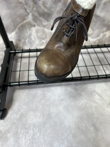 Diesel Mujer Botines Cuero Marrón Imitación Piel Tacones Altos EU 39 - Imagen 8 de 20