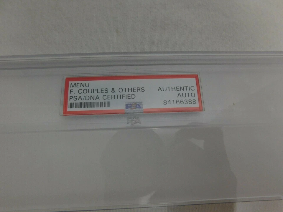 2008 WHITE HOUSE Dinner Menu Signed x7 Golf PGA Couples Crenshaw PSA Encapsulate - Image 3 of 4