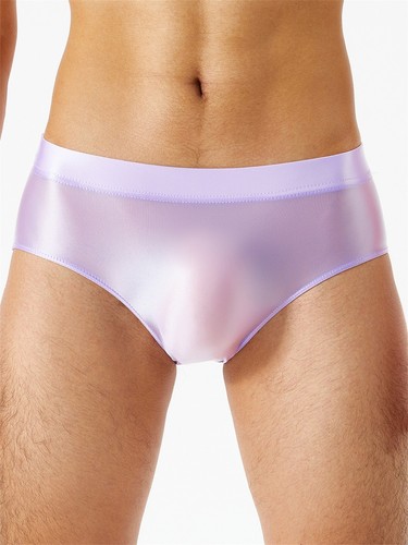 Herren Shiny Oil Low Rise Bikini Slip Bulge Pouch Höschen Nahtlos Badehose - Bild 45 von 97