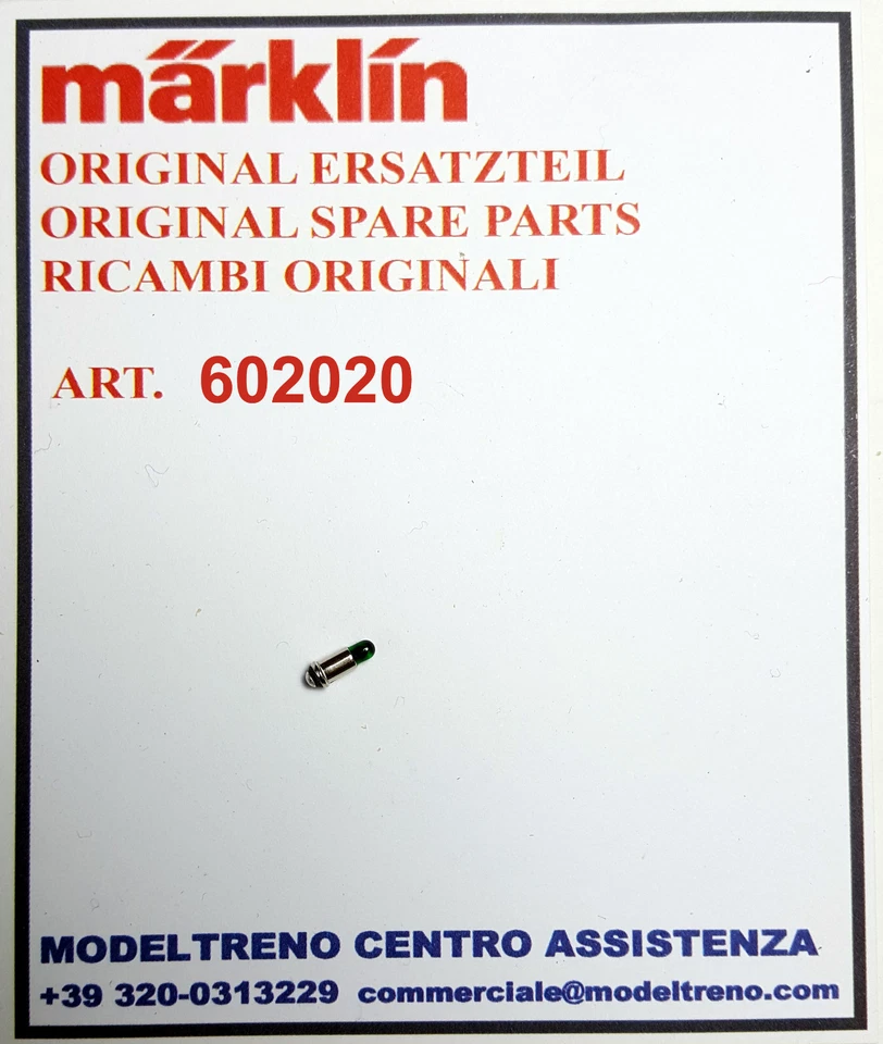 MÄRKLIN MARKLIN 60202 602020 MICRO LAMPADINA VERDE GLÜHLAMPE GRÜN