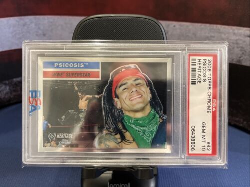 2006 Topps Chrome Heritage WWE Psicosis #42 PSA 10 Gem Mint POP 2 - Picture 1 of 4