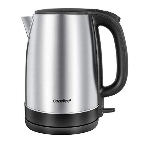 COMFEE' 1.7L Stainless Steel Electric Tea Kettle, BPA-Free Hot Water Kettle E...