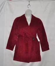 Status By Star Jones Coat With With Hardware And Belt Size S Burgundy