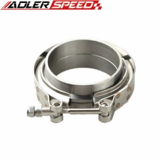 3.5 V-band Flange Clamp Kit For Turbo Exhaust Downpipes Mild Steel Flanges