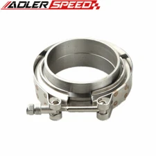 3" inch SS304 V-Band Clamp & Mild Steel Flanges Kit for Turbo Exhaust Downpipe