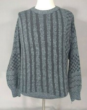 Vintage Le Tigre sweater men's medium blue Crew neck long sleeve thick heavy