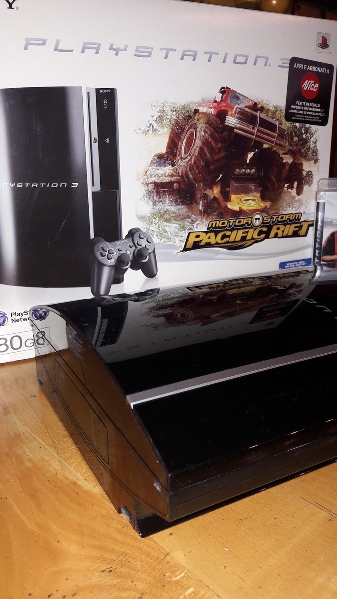 CONSOLE PS3 PLAYSTATION 3 FAT FIRMWARE 3.55 80GB+JOYPAD CONTROLLER