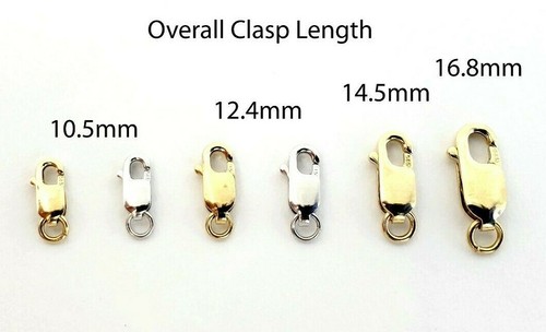 14k SOLID GOLD Oval Lobster clasp w 